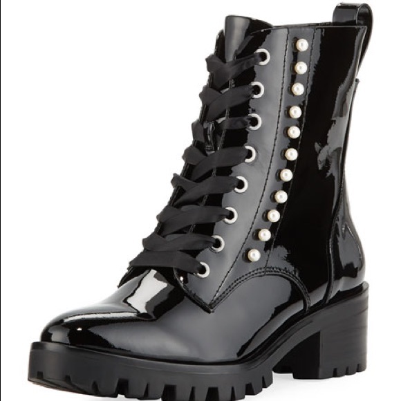 karl lagerfeld combat boots